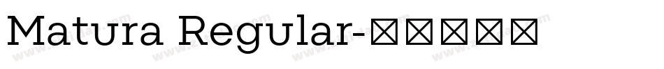 Matura Regular字体转换